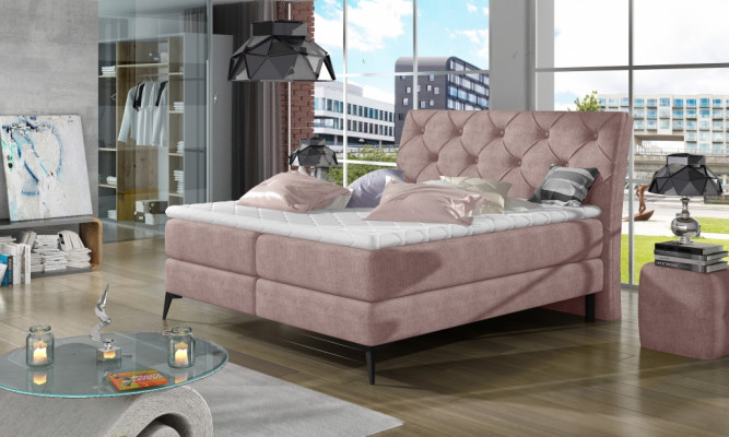 Chesterfield zilveren gestoffeerd tweepersoonsbed bedden Big XXL designer luxe.
