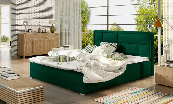 Designer bed slaapkamer bedden textiel hotel luxe gestoffeerd robuust