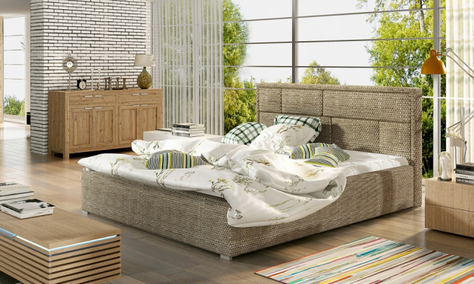 Designer bed slaapkamer bedden textiel hotel luxe gestoffeerd robuust