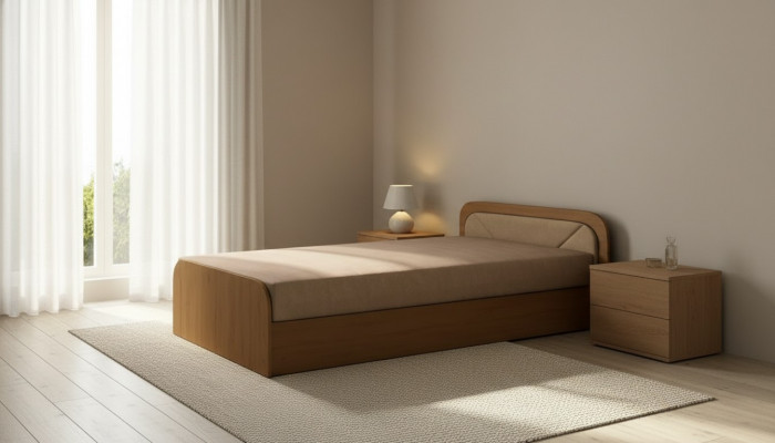 Kinderkamer gestoffeerd bed bedden houten slaapbank matras 80x190cm nieuw