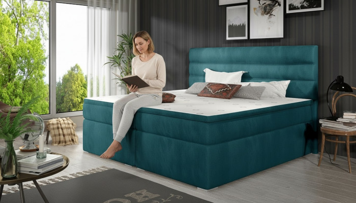 Luxe slaapkamer bed bekleding decor ontwerp luxe tweepersoons hotelbedden.