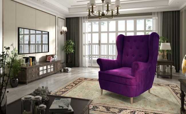Lounge oor fauteuil Club design meubels TV bank stoel fluwelen bekleding zitplaats nieuw