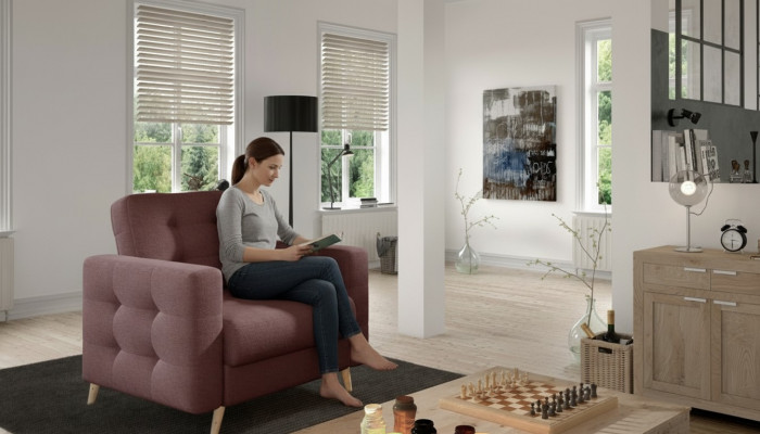 Stoel Designer Stoel Bekleding Relax Stof Textiel Lounge Nieuw TV 1-Zits