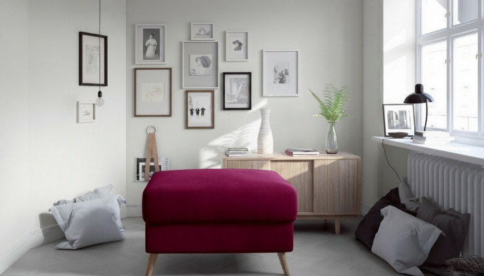 Hocker Poef Bank Bekleding Bijzettafel Voetenbankje Ottomaan Meubelkruk Roze