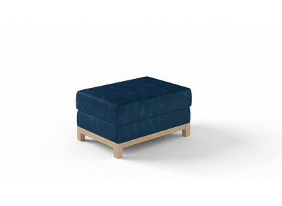 Ontwerp Beklede Poef Voetenbank Ottomanen Zitje Chaise Gestoffeerd Poef Blauw