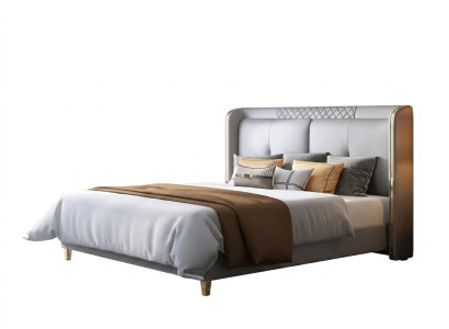 Luxe slaapkamer bed gestoffeerd ontwerp dubbel hotel huwelijk luxe bedden