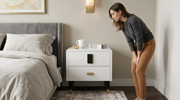 Nachtkastje Nachtkastje commode Bijzettafel Decoratieve console Hoogglans Goud