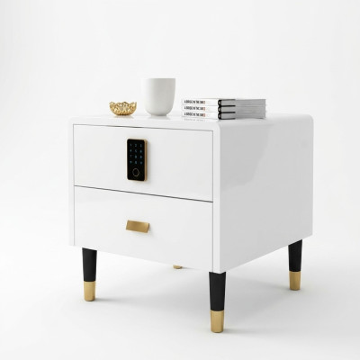Nachtkastje Nachtkastje commode Bijzettafel Decoratieve console Hoogglans Goud