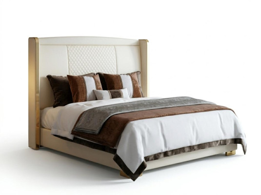 Luxe slaapkamerbed gestoffeerd ontwerp decoratie Luxe tweepersoons hotelhuwelijksbedden