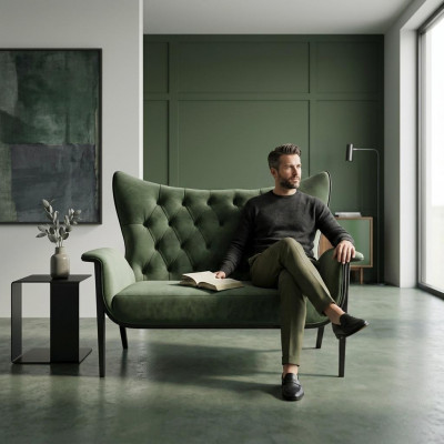 Chesterfield bank 2-zits gestoffeerde design bankstel bankstel bankstel tweezitter