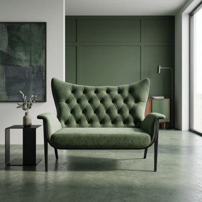 Chesterfield bank 2-zits gestoffeerde design bankstel bankstel bankstel tweezitter