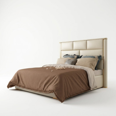 Ontwerper dubbel bed hotel luxe slaapkamer 180x200cm leer metaal