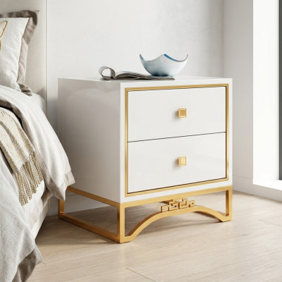 Tafel nachtkastje Bank tafel Bijzettafel Bed tafel met lade Wit
