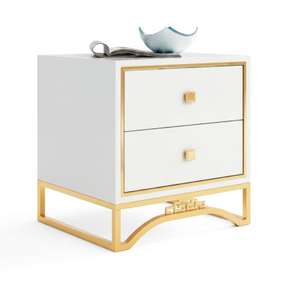 Tafel nachtkastje Bank tafel Bijzettafel Bed tafel met lade Wit