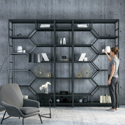 Metaal rek scheidingswand designer luxe rekken loft stijl kast 3-delige set