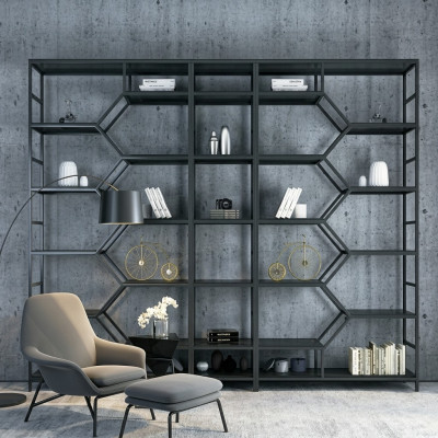 Metaal rek scheidingswand designer luxe rekken loft stijl kast 3-delige set