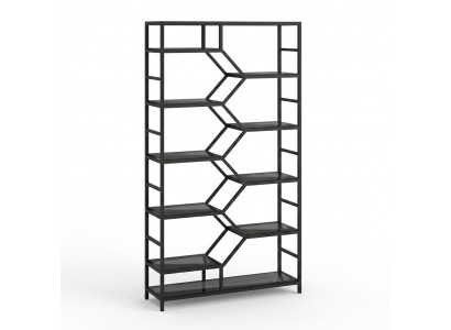 Metalen rek scheidingswand ontwerper luxe rekken loft stijl kast zwart.