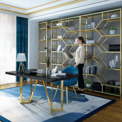 Luxe bureau computertafel werkkamer kantoortafel eettafel Edel.