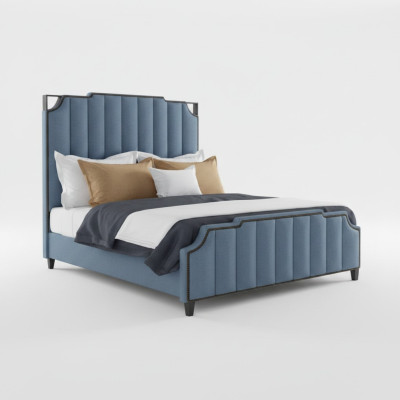 Luxe slaapkamer tweepersoonsbed bed 150/180x200cm leer metaal Nieuw hotel