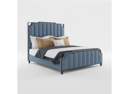 Luxe slaapkamer tweepersoonsbed bed 150/180x200cm leer metaal Nieuw hotel