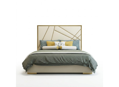 Ontwerpers Tweepersoonsbed Bed Hotel Decoratie Luxe Slaapkamer 180/200x200cm Leer