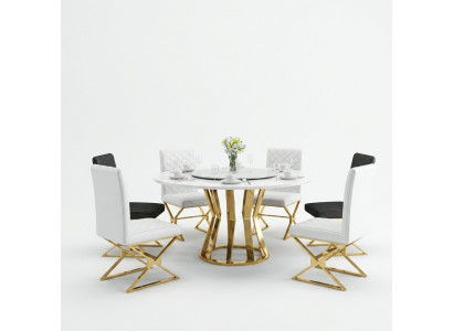 Ronde eettafel van 130 cm van metaal, moderne tafels voor conferentiedecoratie.