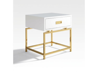 Nachtkastje Nachtkast Ladekast Decoratie Bijzettafel Console Hoogglans Goud