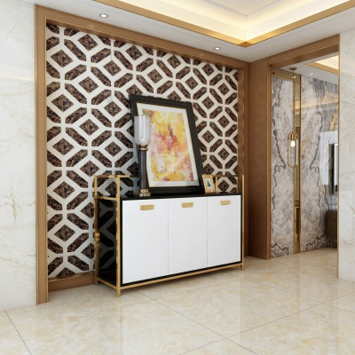 Ontwerp dressoir luxe roestvrijstalen dressoir decoratieve plank
