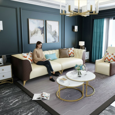 Ontwerper Bank Tafel Rond Tafels Ronde Bank Metaal Glas Decoratie Bijzettafels Wonen
