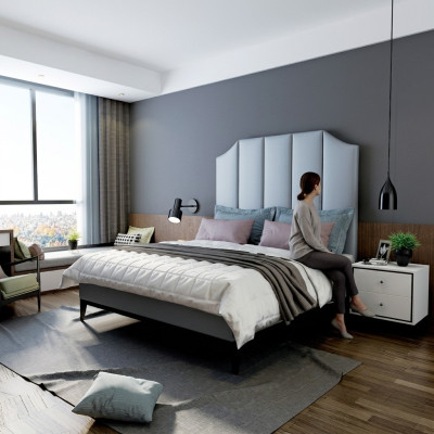 Bed Luxe Dubbel Hotel Bedden Slaapkamer Lederen 180x200cm