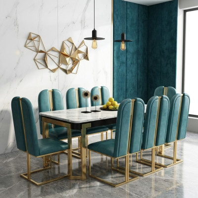 Luxe eettafel tafel Metalen tafels Designer meubels Conferentiemarmer