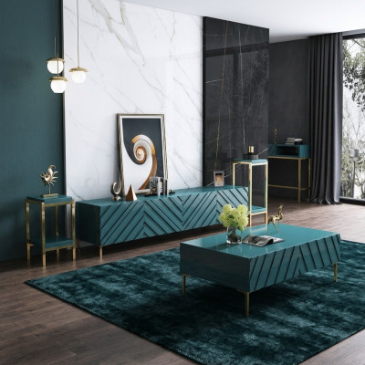 Dressoir 2x bijzettafel salontafel ontwerper woonkamer metaal