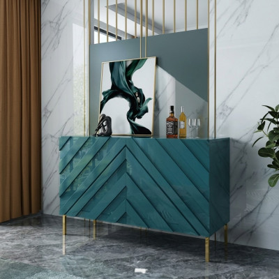Kast Hoge Kast Zijlaag Bord Decor Kasten Ontwerper Edel Luxe