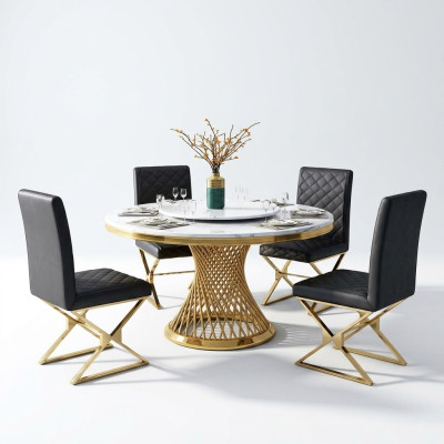 Ontwerp Houten Tafel Ronde Eettafel Ronde Eet Decoratie Tafels 130cm Luxe Klasse
