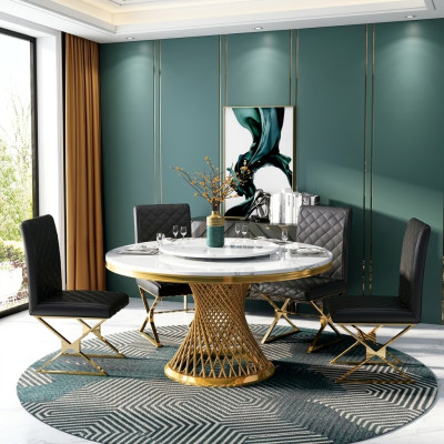 Italiaans eetkamermeubilair Ronde tafel + Armstoel Eetgroep Set