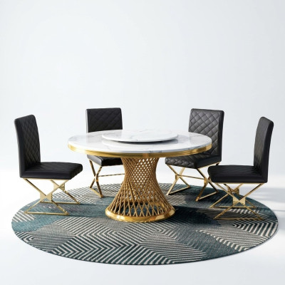 Italiaans eetkamermeubilair Ronde tafel + Armstoel Eetgroep Set