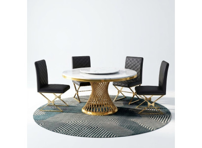 Italiaans eetkamermeubilair Ronde tafel + Armstoel Eetgroep Set