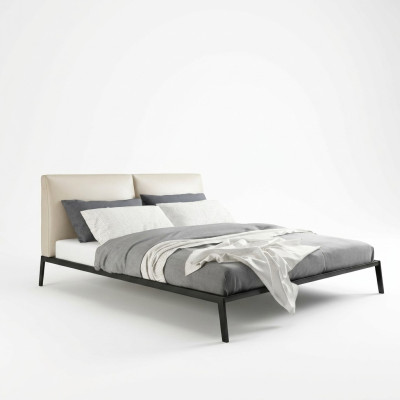 Luxe slaapkamer beddecoratie gevoerde design luxe dubbele hotelbedden