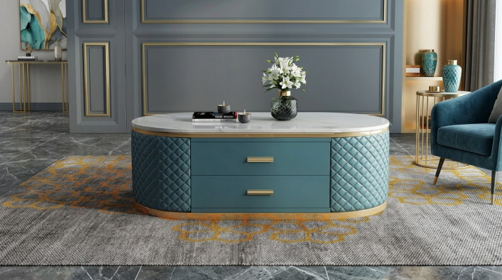 Hoogwaardige woonkamertafels - Ovaal ontwerp RVS tafel luxe