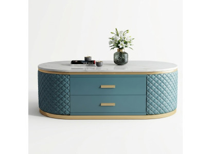 Hoogwaardige woonkamertafels - Ovaal ontwerp RVS tafel luxe