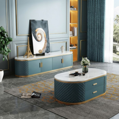 Dressoir Laag Kast Zijkast Woonkamer Dressoir Salontafel 2-delige Set