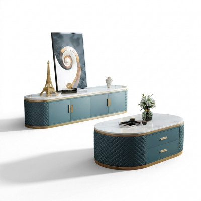 Dressoir Laag Kast Zijkast Woonkamer Dressoir Salontafel 2-delige Set