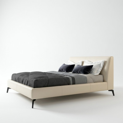 Tweepersoonsbed Bedden Ontwerp Bed Leder Bekleding Slaapkamer Huwelijk Italiaans