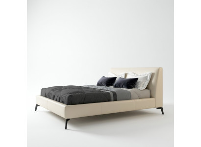 Tweepersoonsbed Bedden Ontwerp Bed Leder Bekleding Slaapkamer Huwelijk Italiaans