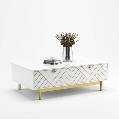 Edelglans salontafel tafel Roestvrijstalen bank bijzettafel VS luxe