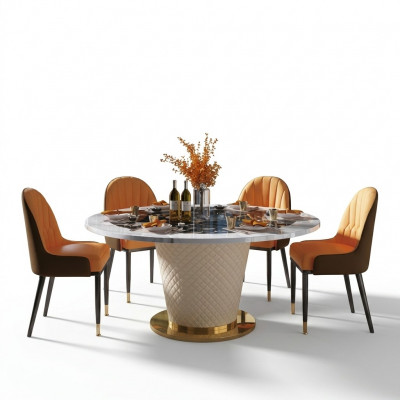Luxe eettafel Ronde eettafels Draaibare woon eetkamer Ronde tafel