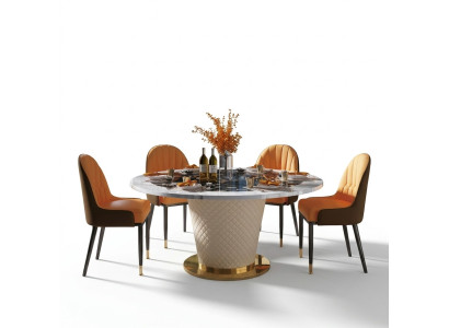 Luxe eettafel Ronde eettafels Draaibare woon eetkamer Ronde tafel