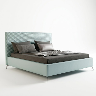 Tweepersoonslederen bed lederen bedden bed lederen bekleding slaapkamer huwelijk.