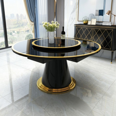 Luxe eettafel Ronde eettafels Draaibare woon eetkamer decoratie Ronde tafel