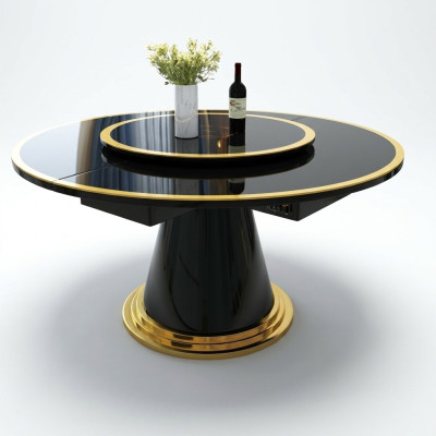 Luxe eettafel Ronde eettafels Draaibare woon eetkamer decoratie Ronde tafel